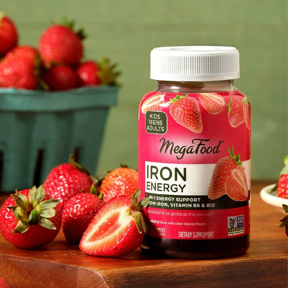 With a delicious strawberry flavor and its unique 3-in-1 formula, Iron Energy Gummies help power your busiest days so you can keep doing what you love.